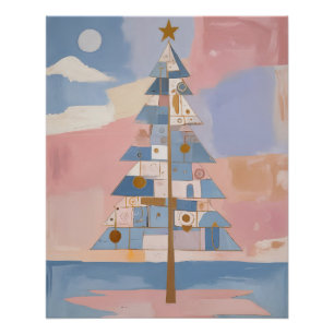 Abstrakte Weihnachtsgeometrie Poster