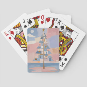 Abstrakte Weihnachtsgeometrie Spielkarten