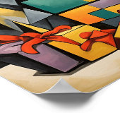 Abstrakte Weihnachtsgeschenke Poster (Ecke)