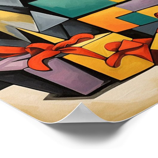 Abstrakte Weihnachtsgeschenke Poster (Ecke)