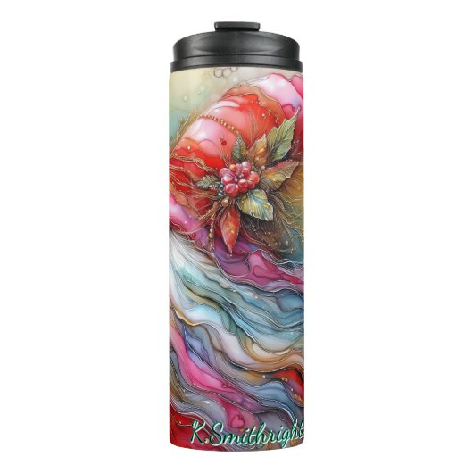 Abstrakte Weihnachtsgeschichte Thermosbecher (Vorderseite)