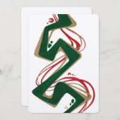 Abstrakte Weihnachtskarte Einladung (Vorne/Hinten)