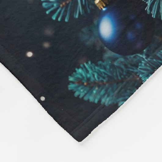 Abstrakte Weihnachtskunst, flüssig Fleecedecke (Ecke)