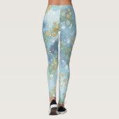 Abstrakte Weihnachtskunst Leggings (Rückseite)
