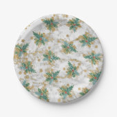 Abstrakte Weihnachtskunst Pappteller (Vorderseite)