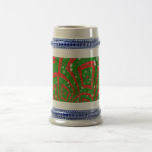 abstrakte Weihnachtsmuster Bierglas (Mittel)