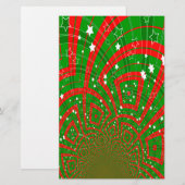 abstrakte Weihnachtsmuster Briefpapier (Vorne/Hinten)