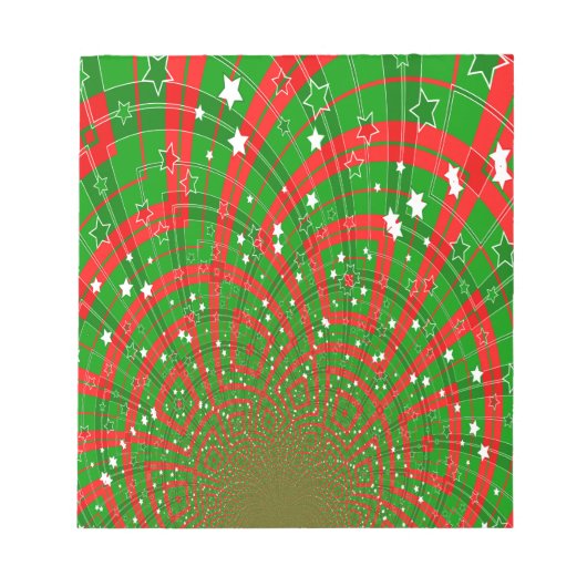 abstrakte Weihnachtsmuster Notizblock (Vorderseite)
