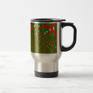 abstrakte Weihnachtsmuster Reisebecher