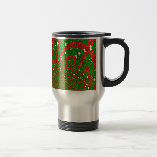 abstrakte Weihnachtsmuster Reisebecher (Rechts)