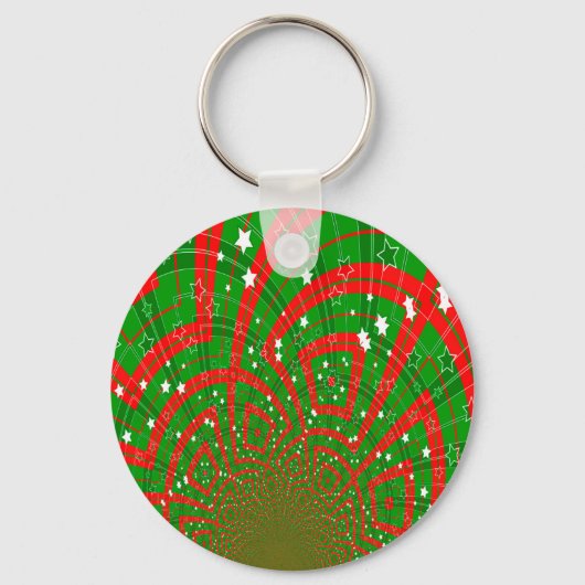 abstrakte Weihnachtsmuster Schlüsselanhänger (Vorderseite)
