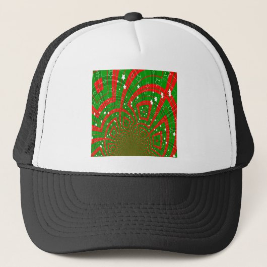 abstrakte Weihnachtsmuster Truckerkappe (Vorderseite)