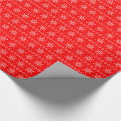 Abstrakte Weihnachtsschneeflocken Geschenkpapier (Ecke)
