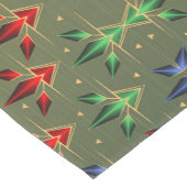 Abstrakte Weihnachtsstars grün, rot, blau Mittelgroßer Tischläufer (Ecke)