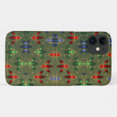 Abstrakte Weihnachtsstars Muster Red Blue Green Case-Mate iPhone Hülle (Rückseite (Horizontal))