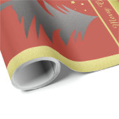 Abstrakte Weihnachtszeitung mit Text Geschenkpapier (Rolleneckpunkt)