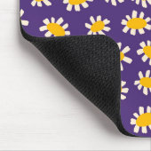 Abstrakte Weiß- und Gelbblumen Kunst Mousepad (Ecke)