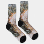Abstrakte, weiße Grungelform Socken (Rechts)