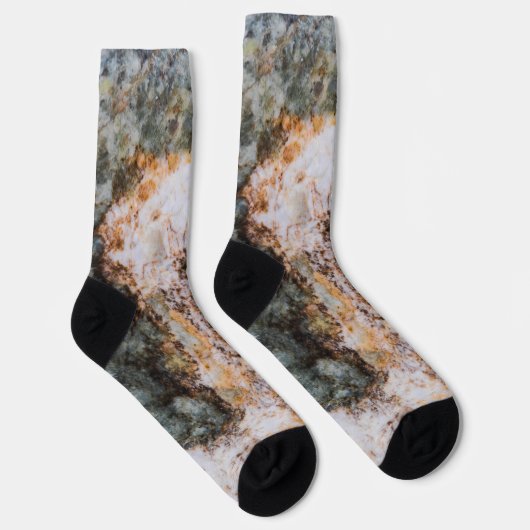 Abstrakte, weiße Grungelform Socken (Rechts)