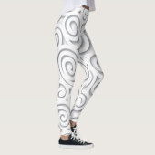Abstrakte weiße Rolle-Leggings Leggings (Rechts)