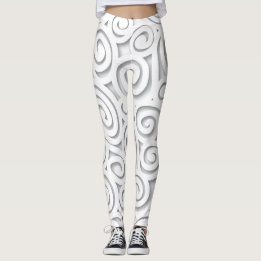Abstrakte weiße Rolle-Leggings Leggings