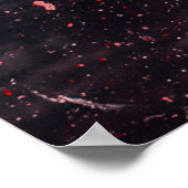 Abstrakte, weiße und blaue Malerei Poster (Ecke)