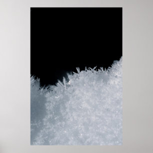 Abstrakte, weiße und blaue Malerei Poster
