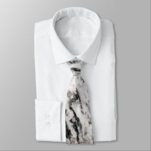 Abstrakte, weiße und schwarze Flecken Krawatte