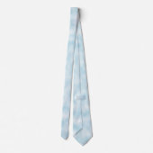 Abstrakte weiße Wolken im blauen Himmelsmuster Krawatte (Rückseite)