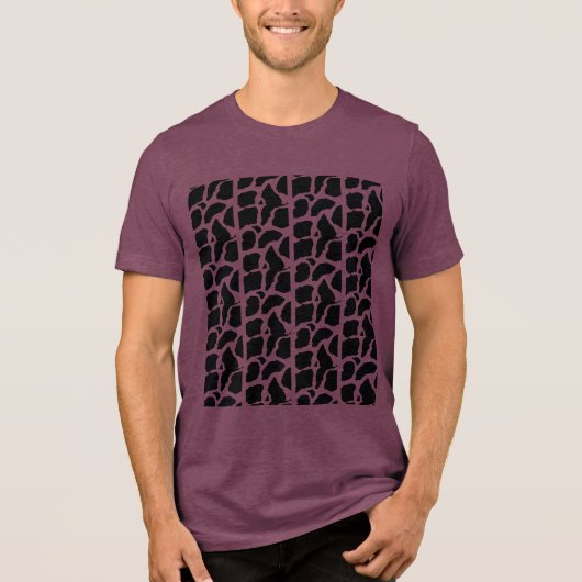 Abstrakte Welle der Ruhe Tri-Blend Shirt (Vorderseite)