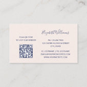 Abstrakte Welle Rosa Turquise | QR-Code Visitenkarte (Rückseite)