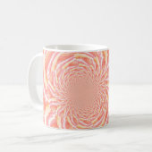 Abstrakte Welle von Pfirsich und Korallen Kaffeetasse (Vorderseite Links)