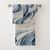 Abstrakte Wellen 3 Badetücher Badhandtuch Set (Insitu)