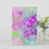 ABSTRAKTE WELLEN, Aquamarin blaue, Lila Rosa Hochz (Stehend Vorderseite)