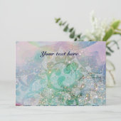 ABSTRAKTE WELLEN, Aquamarine, blaugrüne Hochzeit (Stehend Vorderseite)