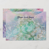 ABSTRAKTE WELLEN, Aquamarine, blaugrüne Hochzeit (Vorne/Hinten)