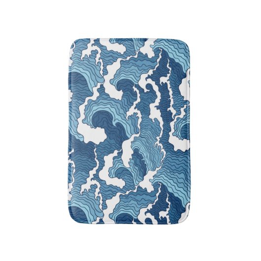 Abstrakte Wellen Badematte (Vorderseite Vertikal)