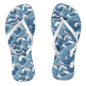 Abstrakte Wellen Badesandalen (Fußbett)