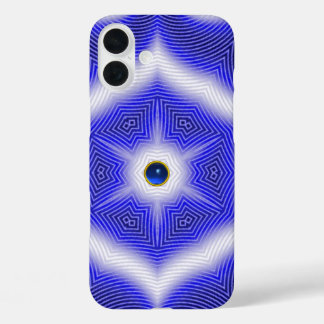 ABSTRAKTE WELLEN, BLAUE STAR UND SAPPHIRE GEMSTONE iPhone 16 PLUS HÜLLE