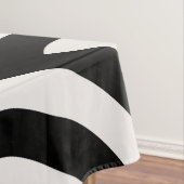 Abstrakte Wellen, Bögen, schwarze und weiße Linien Tischdecke (Beispiel)