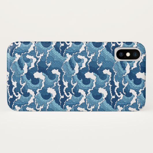 Abstrakte Wellen Case-Mate iPhone Hülle (Rückseite (Horizontal))