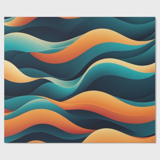 ABSTRAKTE WELLEN GESCHENKPAPIER (Flach)