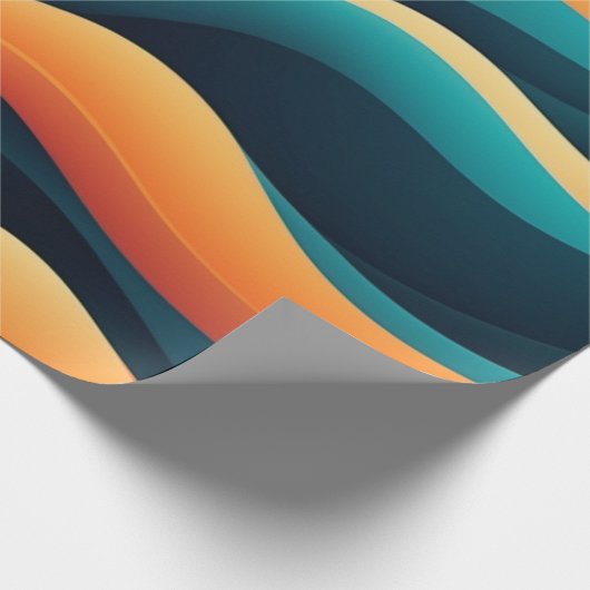 ABSTRAKTE WELLEN GESCHENKPAPIER (Ecke)