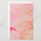 ABSTRAKTE WELLEN,GOLDORANGE GLITZERN,WIRBEL BRIEFPAPIER (Vorne/Hinten)