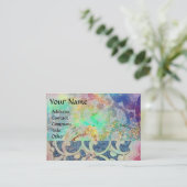 ABSTRAKTE WELLEN, GOLDSCHALTFLÄCHE PFLANZE, BLUMEN VISITENKARTE (Stehend Vorderseite)