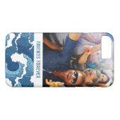 Abstrakte Wellen | Ihr Foto u. Text Case-Mate iPhone Hülle (Rückseite (Horizontal))