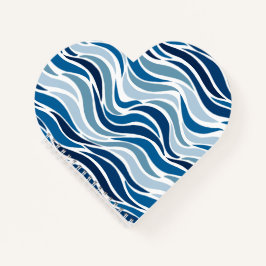 Abstrakte Wellen in Blau Notizblock
