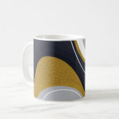 Abstrakte Wellen in neutralen Tönen Kaffeetasse (Vorderseite Links)