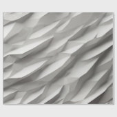 Abstrakte Wellen in Weißtönen Geschenkpapier (Flach)