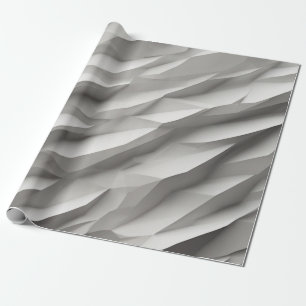 Abstrakte Wellen in Weißtönen Geschenkpapier